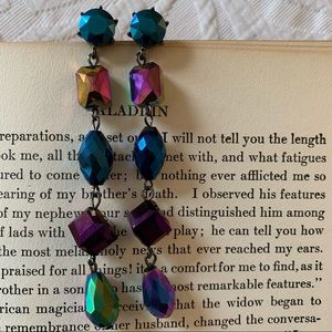 3️⃣ NWOT Multicolor Iridescent Earrings.
